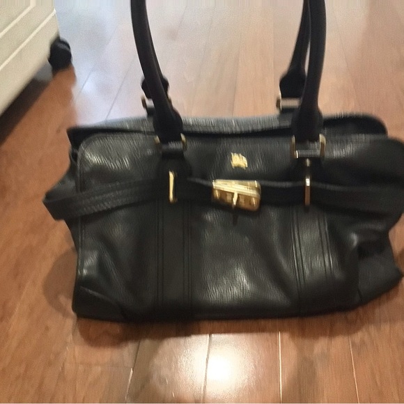 Burberry Black Leather Satchel - Picture 2 of 2